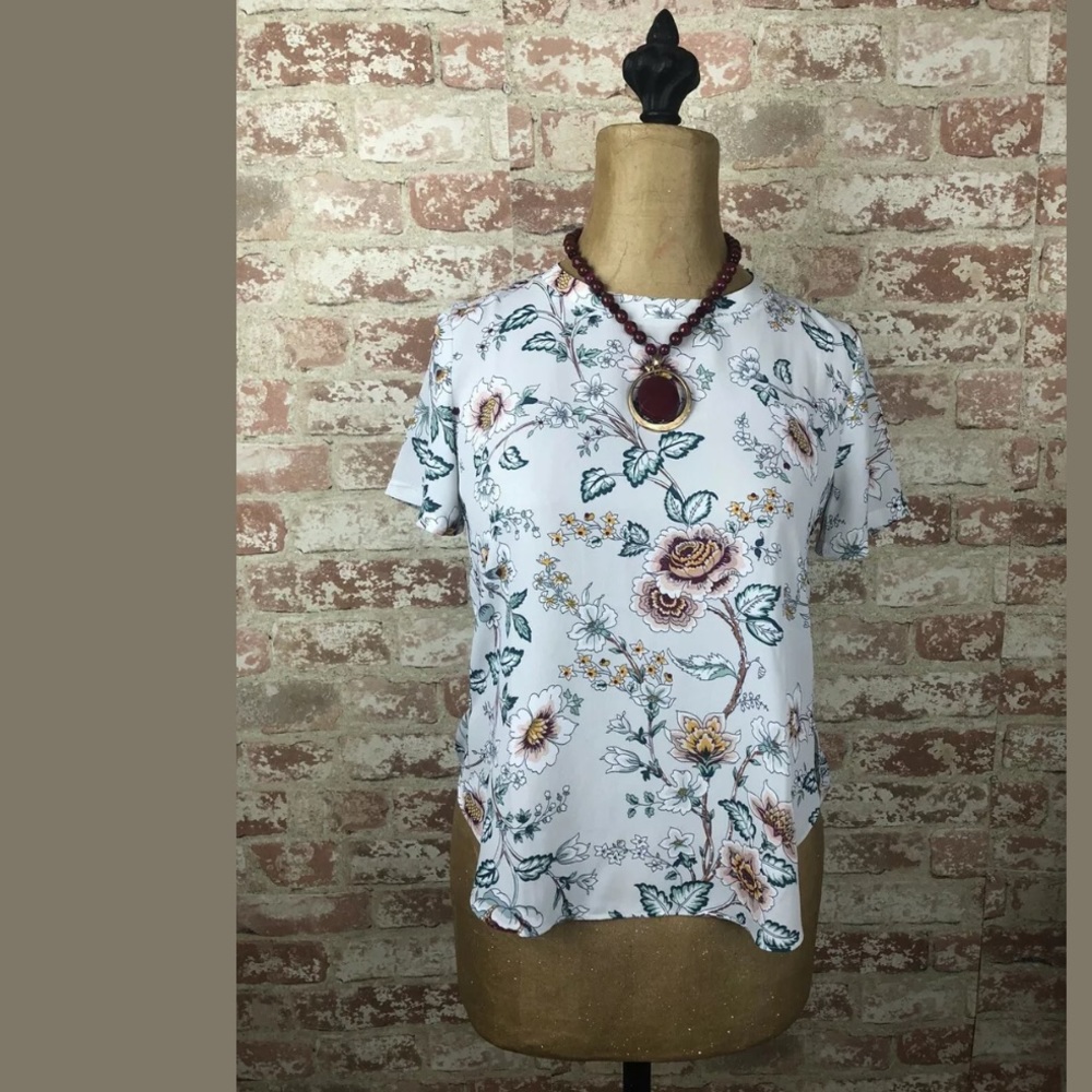 NWT LOFT WOMENS XXS PETITE HIGH LOW TOP BLOUSE